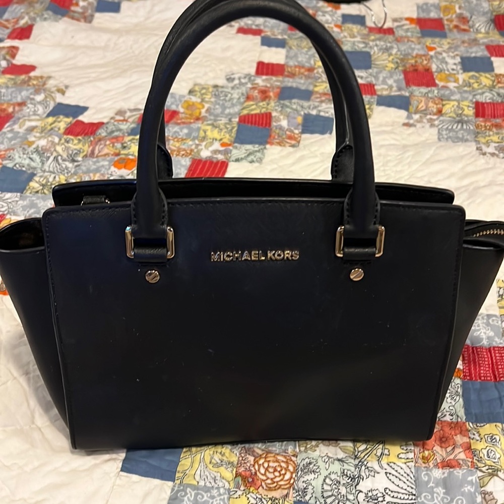 Michael Kors black satchel purse